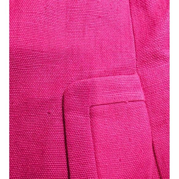 Talbots Womens 2 Pink Linen Three Button Blazer - Picture 9 of 13